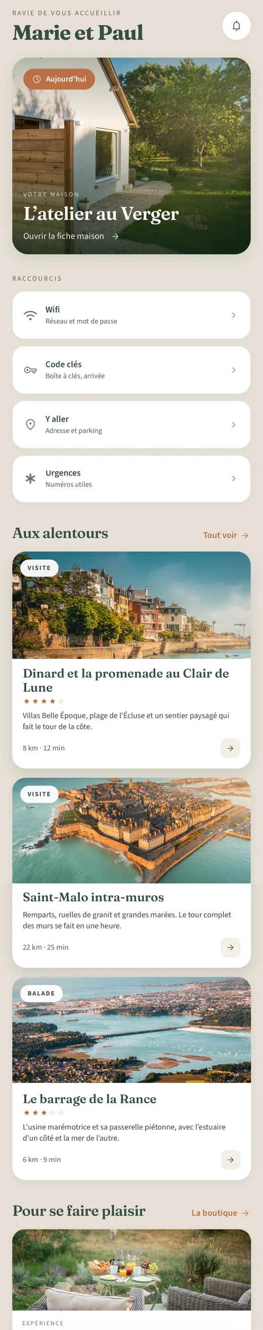 écran d'accueil